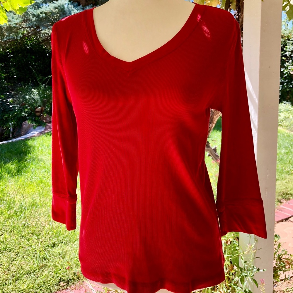 Red Knit Top